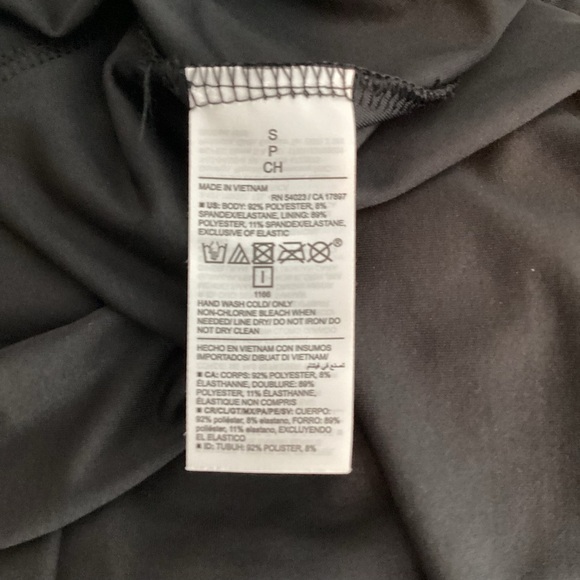 Old Navy Black White Print Tie Shoulder Smocked Mini Dress S - Picture 7 of 7